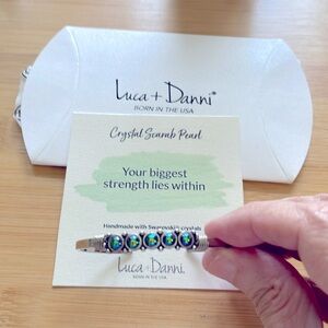 Luca + Danni Crystal Scarab Pearl Bracelet